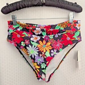 Macy's Colorful Floral Bikini Bottoms